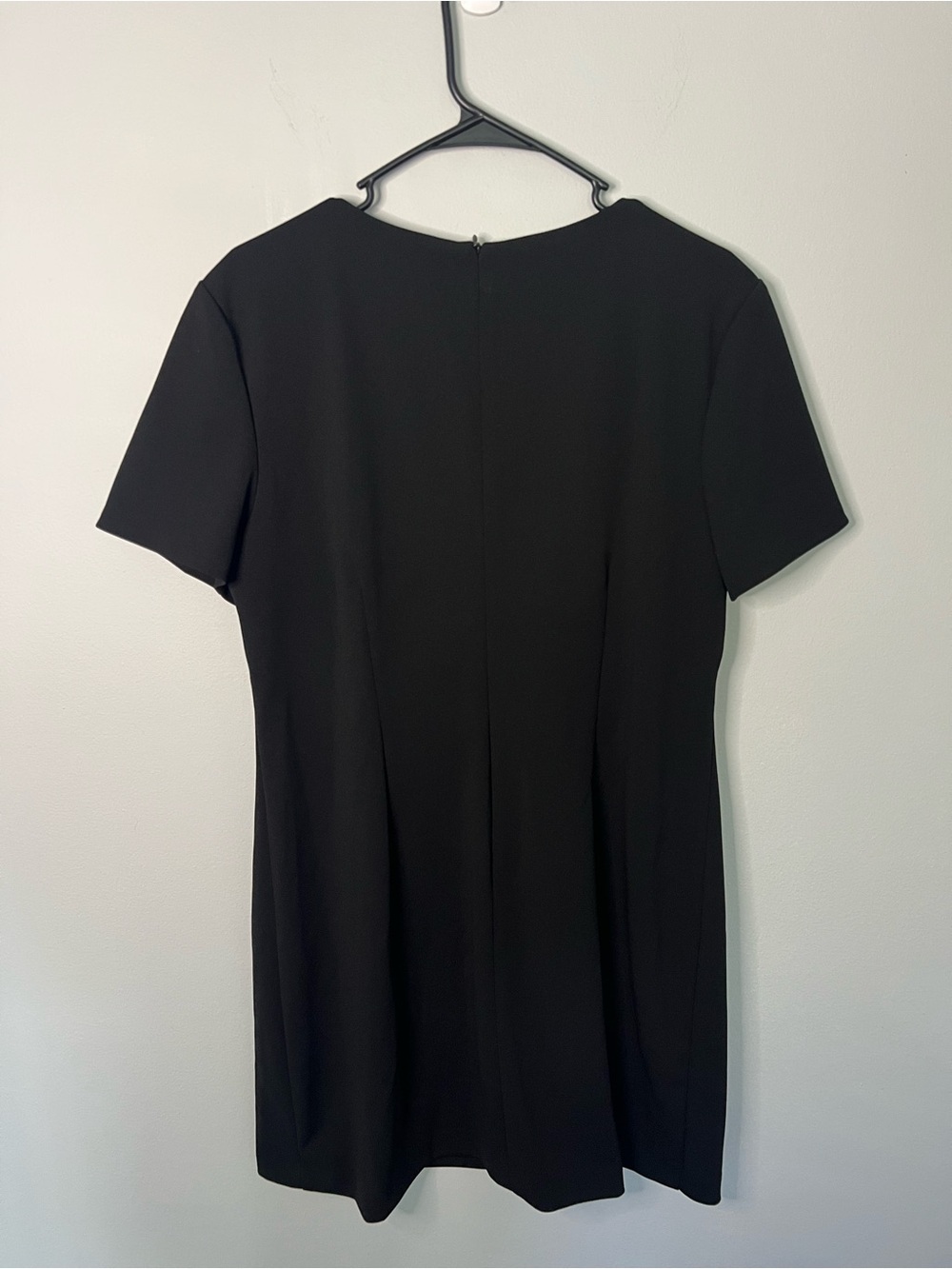 Eliza J Black Short Sleeve Crewneck Mini little black Dress size 16 - Picture 4 of 7